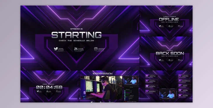 Download Stream Gaming Pack (Videohive 51621401) - AE Project