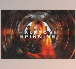 Download Halftone Spinning Blur Photo Effect - 92455585