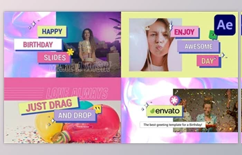 Download Happy Birthday Slides for After <span class='badge badge-warning'>Effects</span> (Videohive 51651395) - AE Project
