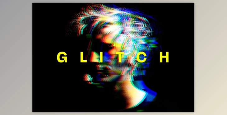 Download Screen Glitch Distort Photo Effect - 92195555