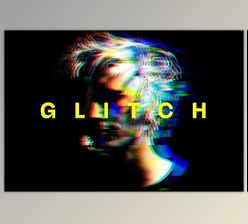 Download Screen Glitch Distort Photo Effect - 92195555