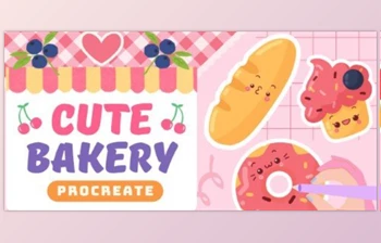 Download Pastry Party: <span class='badge badge-warning'>Create</span> Adorable Kawaii Bakery Stickers with Ease | <span class='badge badge-warning'>Procreate</span>