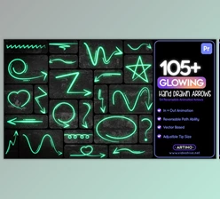 Download 105 Glowing Hand Drawn Arrows Mogrt (Videohive 51447624)