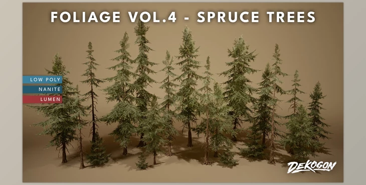 Download Unreal engine - Foliage Vol 4 – Spruce Trees v5.3