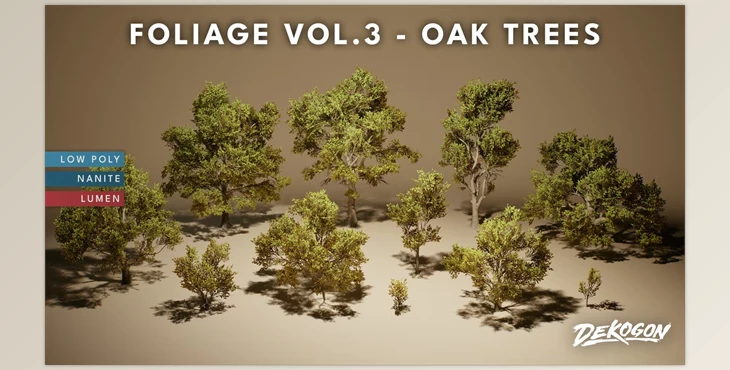 Download Unreal engine - Foliage VOL.3 - Oak Trees v5.3