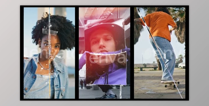 Download Vertical Ripped Paper Transitions (Videohive 51410081) - AE Project