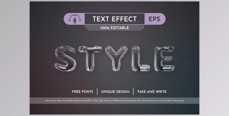 Download Glass Editable Text Effect - 92140502