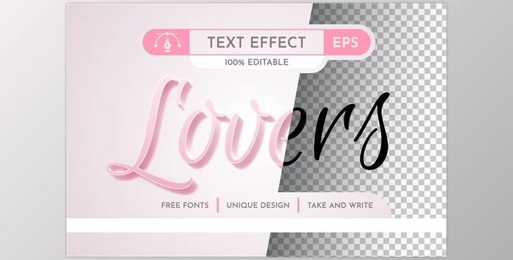 Download lovers Editable Text Effect - 92008246
