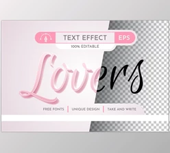 Download lovers Editable Text Effect - 92008246