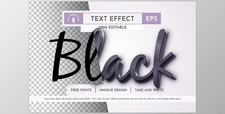 Download Black Editable Text Effect - 91999609