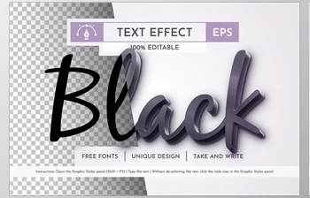 Download <span class='badge badge-warning'>Black</span> Editable Text Effect - 91999609
