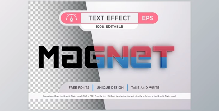 Download Magnet - Editable Text Effect - 91925835