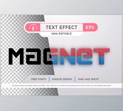 Download Magnet - Editable Text Effect - 91925835