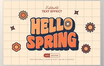 Download <span class='badge badge-warning'>Hello</span> Spring Text Effect Style - 91991378