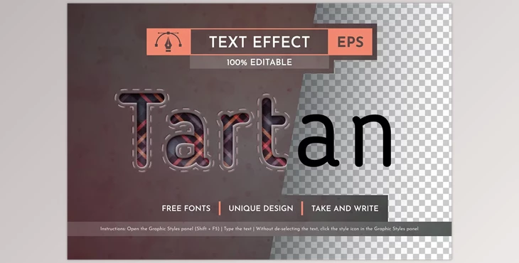 Download Textile Tartan Editable Text Effect - 91806540