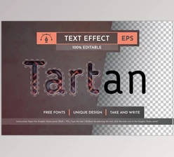 Download Textile Tartan Editable Text Effect - 91806540