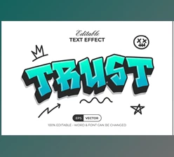 Download Trust Text Effect Graffiti Style - 91978028