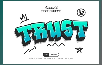 Download Trust Text Effect Graffiti <span class='badge badge-warning'>Style</span> - 91978028