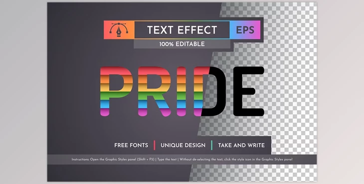 Download Pride - Editable Text Effect - 91905923