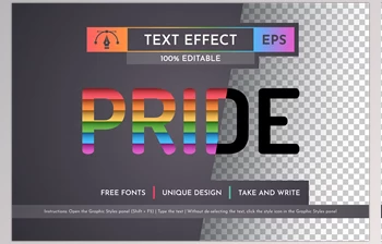 Download Pride - Editable Text <span class='badge badge-warning'>Effect</span> - 91905923