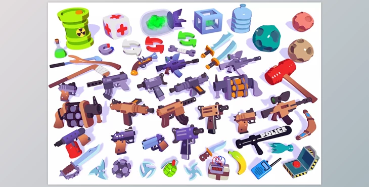 Download Unity Asset - Hypercasual Action Props Pack Volume 3 v1.0