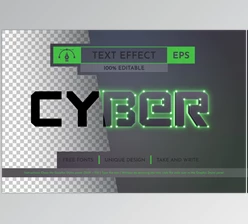 Download Cyber - Editable Text Effect - 91926349