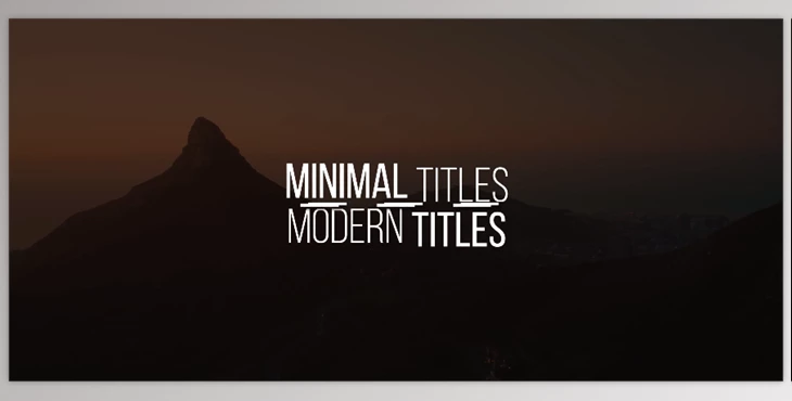Download Minimal Titles 1.0 | FCPX & Apple Motion