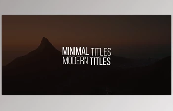 Download Minimal <span class='badge badge-warning'>Titles</span> 1.0 | <span class='badge badge-warning'>FCPX</span> & Apple Motion