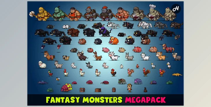 Download Unity Asset - Fantasy Monsters Animated (Megapack) v2.5