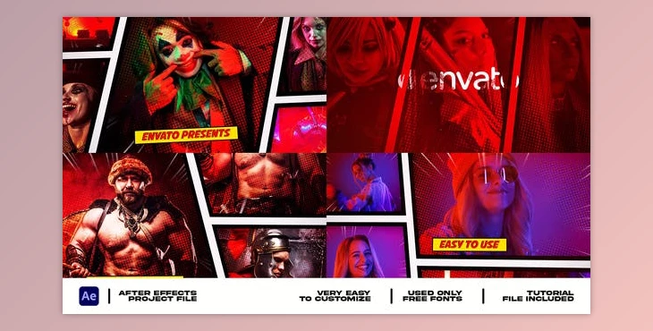 Download Comics Style Multiscreen Intro (Videohive 51671805) - AE Project