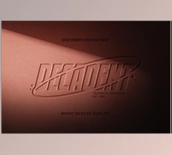Download Embossing Logo Mockup - 92528922