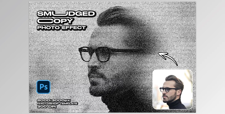Download Smudged Copy Photo Effect - 92526629