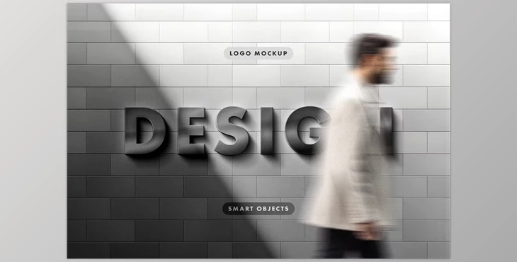 Download Metal Chrome Sign Logo Mockup - 92465034