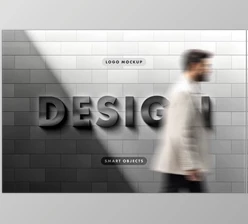 Download Metal Chrome Sign Logo Mockup - 92465034