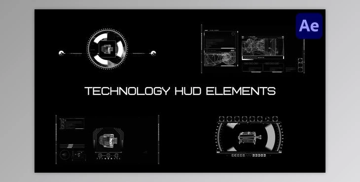 Download Technology Hud Elements for After Effects (Videohive 51637324) - AE Project