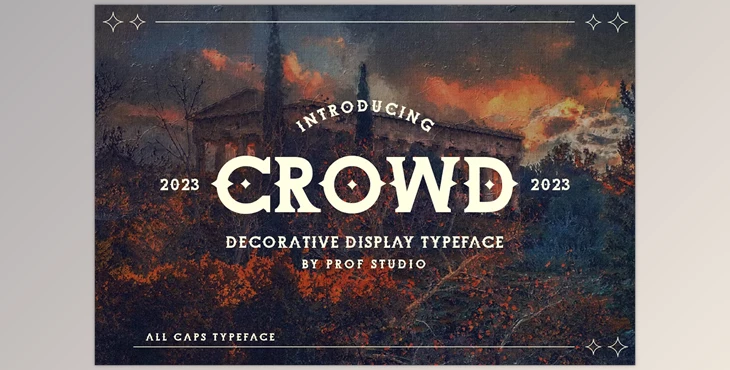 Download Crowd – Decorative Display Typeface Font