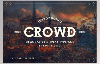 Download Crowd – Decorative <span class='badge badge-warning'>Display</span> Typeface <span class='badge badge-warning'>Font</span>