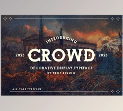 Download Crowd – Decorative Display Typeface Font