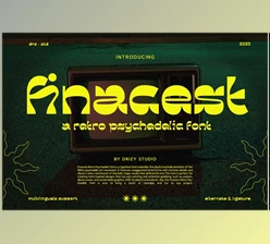Download Finacest – Retro Psychedelic Font