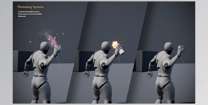 Download Unreal engine - Multiplayer Object Throwing System v5.0