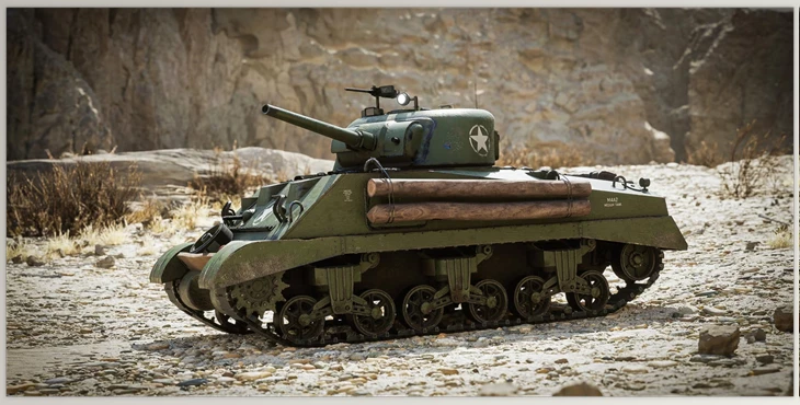 Download Unreal engine - WW2 Tank - Sherman M4A2 - Advanced Tank Blueprint v5.0 - 5.3