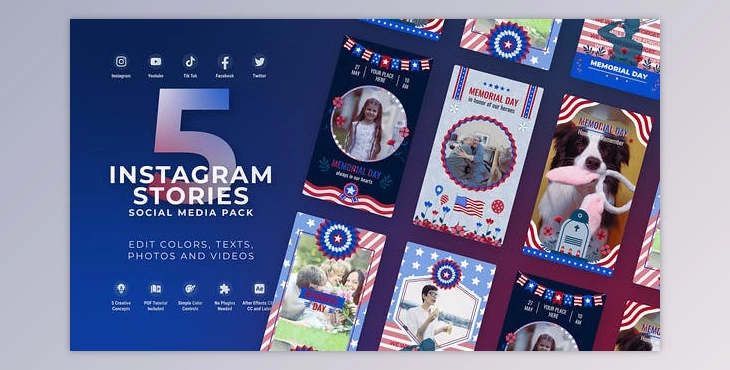 Download Memorial Day – 4th Of July Instagram Stories (Videohive 51745546)