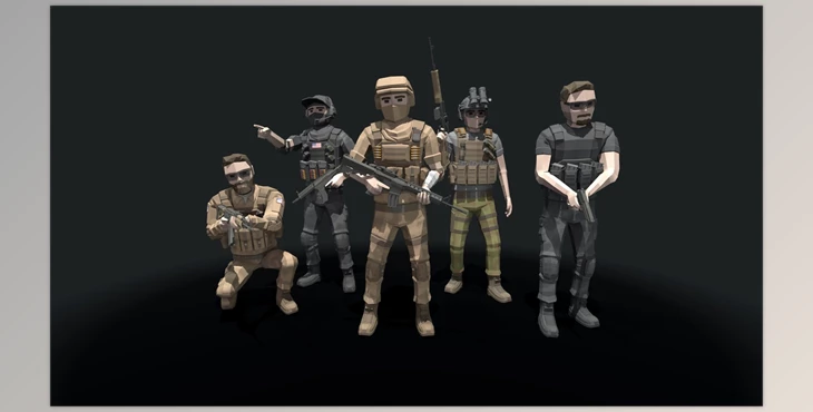 Download Unreal Engine - Characters Low Poly - Soldiers