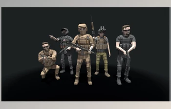 Download Unreal Engine - <span class='badge badge-warning'>Characters</span> Low Poly - Soldiers (Engine version 4.24-4.27, 5.0-5.3)