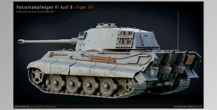 Download Unreal Engine - Blueprints WW2 Tank - Tiger 2 - Advanced Tank Blueprint (Engine version 4.25 - 4.27, 5.0 - 5.3)