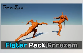 Download Unreal Engine - <span class='badge badge-warning'>Animations</span> Powerful Fighter Pack (Engine version 4.27, 5.0-5.2)