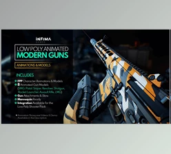 Download Unreal Engine - Animations Low Poly Animated - Modern Guns Pack (Engine version 4.26-4.27, 5.0-5.3)