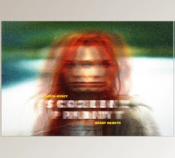Download Screen Print Photo Effect - 92528946
