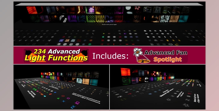 Download Unreal Engine - 234 Advanced Light Function (Engine version 4.26-4.27, 5.1-5.3)