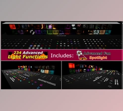 Download Unreal Engine - 234 Advanced Light Function (Engine version 4.26-4.27, 5.1-5.3)